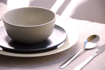 Image showing Dinner place setting