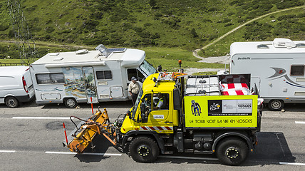 Image showing Technical Truck on the Road of Le Tour de France 2014