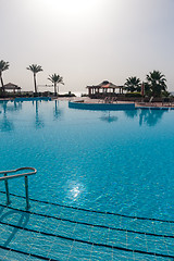 Image showing Luxury nice hotel swimming pool in the Egypt.