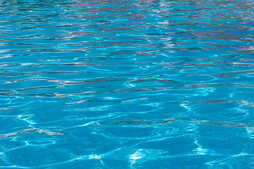 Image showing beautiful clear pool water reflecting in the sun