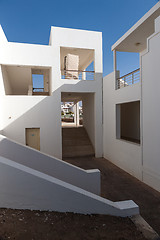 Image showing White facade of the building in Egypt