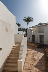 Image showing White facade of the building in Egypt