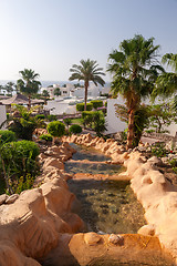 Image showing waterfall on a rock in Egypt