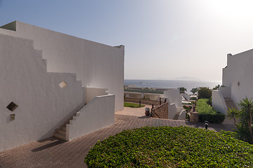 Image showing White facade of the building in Egypt