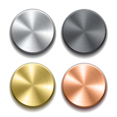 Image showing Realistic metal buttons