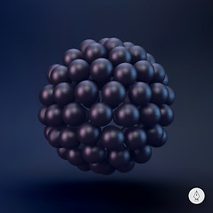 Image showing Sphere. 3d vector template. Abstract illustration.
