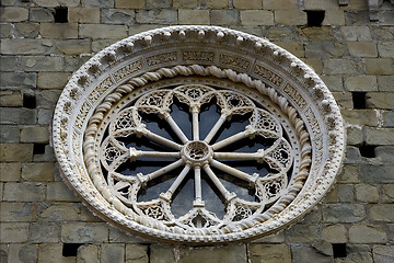 Image showing sculpture glass a in the center of corniglia  italy