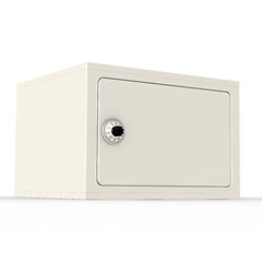 Image showing Safe box with white background