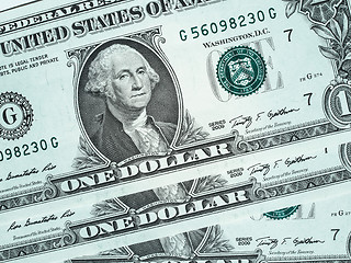 Image showing Dollar notes 1 Dollar