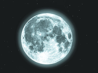 Image showing Moon and stars