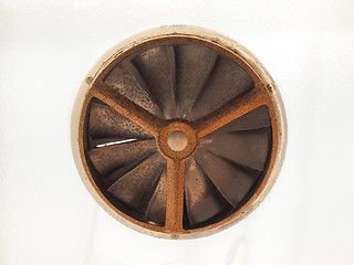 Image showing Rusty old fan