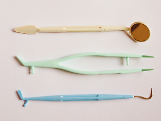 Image showing Retro look Dentist tools