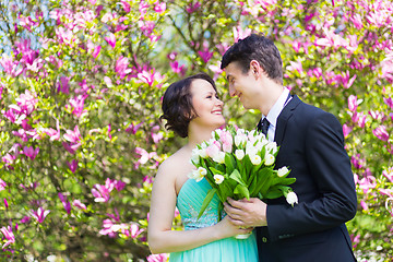 Image showing Beautiful wedding couple.