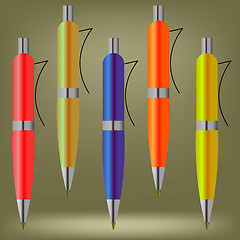 Image showing Colorful Pens