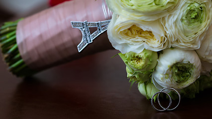 Image showing Bouquet of white roses