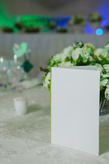 Image showing Elegant table set up for wedding banquet