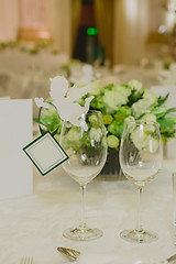 Image showing Wedding table decoration