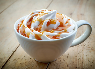 Image showing cup of caramel latte