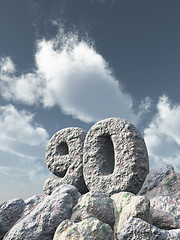 Image showing number ninety rock