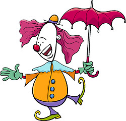 Image showing circus clown cartoon illustration