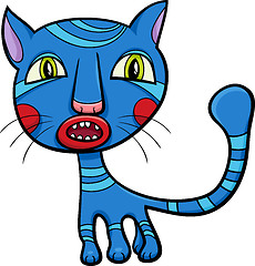 Image showing blue kitten or cat cartoon