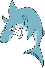 Image showing shark fish cartoon illustration