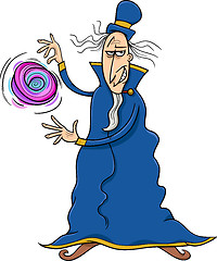 Image showing evil sorcerer cartoon illustration