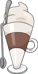 Image showing latte macchiato cartoon illustration