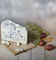 Image showing Blue Cheese and Olives