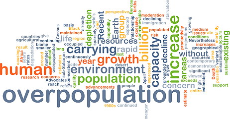 Image showing Overpopulation background concept