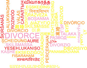 Image showing Divorce multilanguage wordcloud background concept