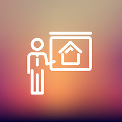 Image showing Real Estate Training thin line icon