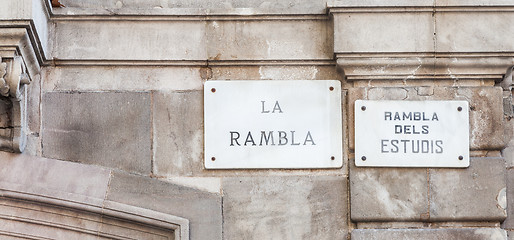 Image showing La Rambla