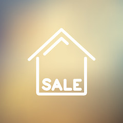 Image showing Sale sign thin line icon