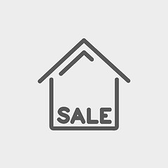 Image showing Sale sign thin line icon