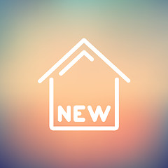 Image showing New house thin line icon