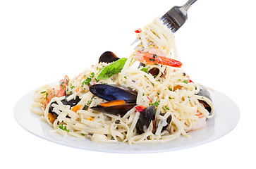 Image showing Seafood Linguine