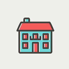 Image showing Real estate house thin line icon