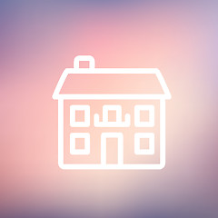 Image showing Real estate house thin line icon