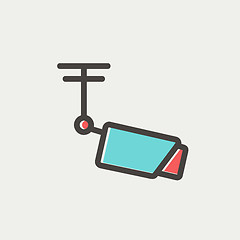 Image showing Rooftop antenna thin line icon