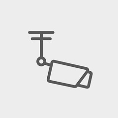 Image showing Rooftop antenna thin line icon