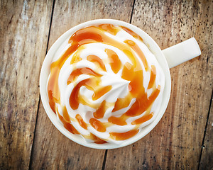 Image showing cup of caramel latte