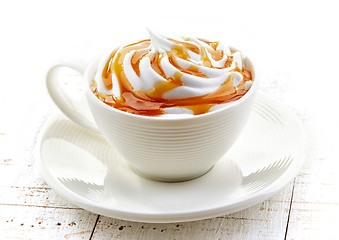 Image showing cup of caramel latte