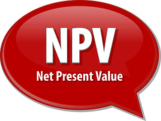 Image showing NPV acronym word speech bubble illustration