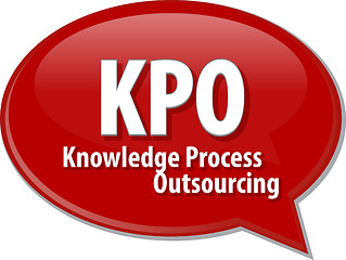 Image showing KPO acronym word speech bubble illustration