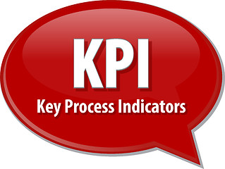 Image showing KPI acronym word speech bubble illustration