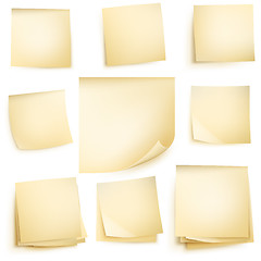 Image showing Paper notes isolated. EPS 10