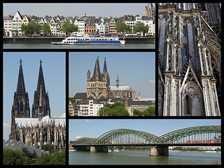 Image showing Cologne landmarks collage