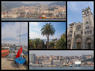 Image showing Genoa landmarks collage