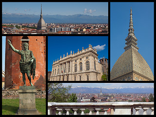 Image showing Turin landmarks collage